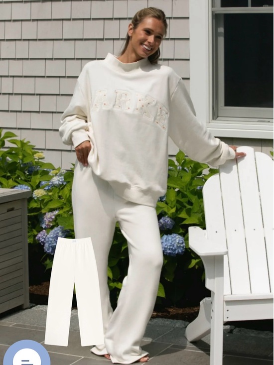 Parke Pants - NWT: PARKE Maggie & Emma Boxer Sweatpants, Ivory, Size Small